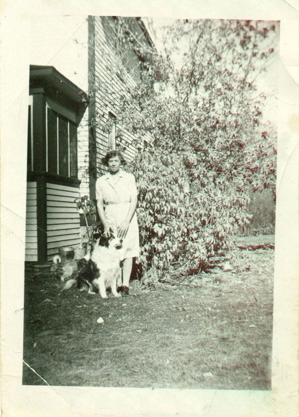Mary Lindsay with her dog